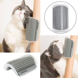 2PCS Cat Self Corner Groomer Wall Corner Massage Comb Cat Corner Groomer Brush for Long Short Hair Cats Hair Combing