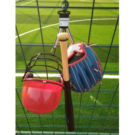 Baseball and Softball Gear Hanger Fence Hooks The Dugout Organizer Multifunctional and Multipurpose Hanging Buckle Metal Hangers for Outdoor Sports Equipment,Gloves, Helmets, Bats(2 Pack)