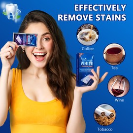 PYue Teeth Whitening Strips, 42 Pcs Professional Teeth Whitening, Teeth Whitening Kit Enamel Safe Non-Sensitive, Tooth Whitening Kits, Effective Home Use Whitening Strips