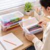 2-Pack Transparent Pencil Boxes for Art & School Supplies –