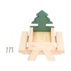 Squirrel Picnic Table Wooden Funny Squirrel Feeder with Corn Cob