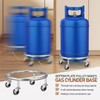 Luxshiny Movable Propane Cylinder Base, Propane Tank Stand with Wheels