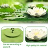 QUOZUO 12pcs Artificial Floating Foam Lotus Flowers with Lily Pads,