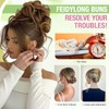 FeidyLong 2PCS Messy Bun Hair Piece Large Wavy Scrunchies Synthetic