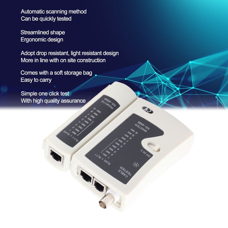 NS‑468B BNC Network Cable Tester Universal Rj45 Rj11 Wire Testers