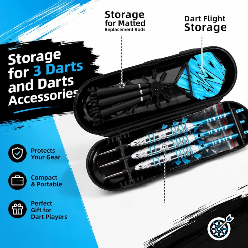 Professional Darts Set with Case 3 Pack Aluminum 22g Darts