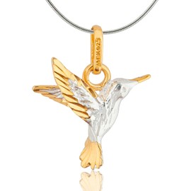 TAMI Collar de Colibrí para Mujer en Plata 925 - Dije de Plata para Mujer - Joyería para Dama con Oro 24K - Regalos Originales para Mujer