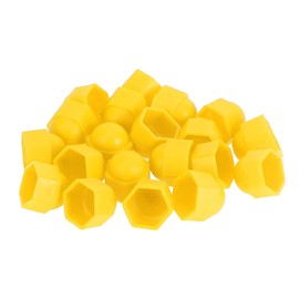 INFINAUTO Wheel Lug Nut Bolt Exterior 21mm Rims Tire Nut Screws Dust Cap Cover Nut Protector Plastic Yellow