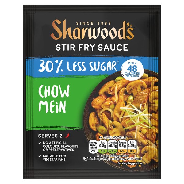 Sharwood'S Stir Fry Sauce 30% Less Sugar Chow Mein 120 g