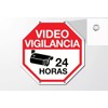 Letrero Anuncio Señal: Video Vigilancia 24 Horas Con Ojillos