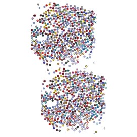 Healeved 2880pcs Manicure Rhinestones Flatback Nail Art Decorations for DIY Nail Charms and Ornaments Multi-Color Sparkling Gems for Creative Designs and Craft Projects
