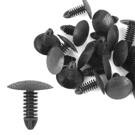 20pcs 4mm Hole Dia Plastic Bolt Rivets Fastener Mudguard Bumper Retainer Clips Black for Nissan
