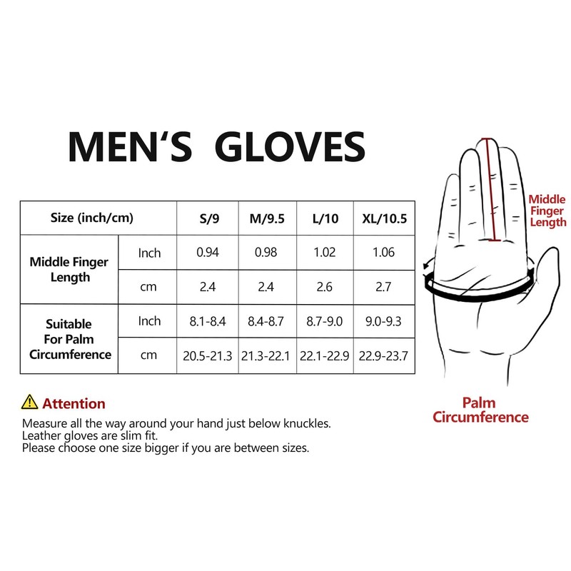 FIORETTO Mens Genuine Leather Fingerless Gloves Unlined Half Finger Punk