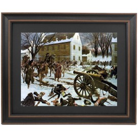 Framed Battle of Trenton by Charles McBarron. 2 Sizes. Made In USA. - Standard