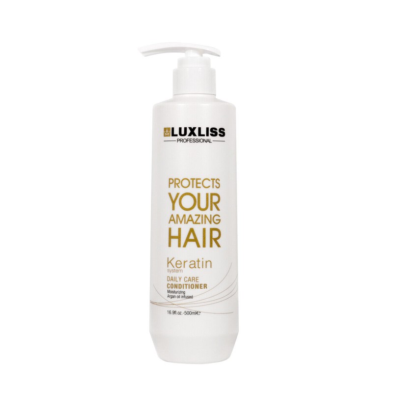 Luxliss Keratin Daily Care Shampoo and Conditioner 16oz Duo Moisturizing
