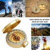 Portable Brass Pocket Compass Camping Hiking Navigation Small Watch Map