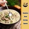 2 PCS Serving Spoons Set Stainless Steel Slotted Spoon Long
