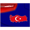 Samunshi® Turkey Car Sticker in National Colours 10 x 4.4