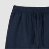 JAJU [JAJU] Men's Cotton Seersucker 5-Length Lounge Pants_Dark Navy