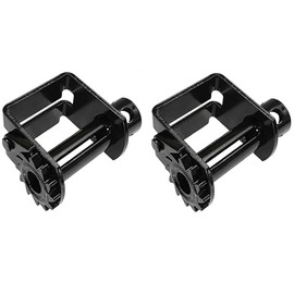 Standard Profile Sliding Winch for Double L Track, Solid Steel Trailer Cargo Winch, Slider Winch (2-Pack)