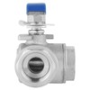 1-Piece Ball Valve DN25 Stainless Steel Three-Way Valve L Type