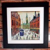 Greetingles Lowry-Style 12"/31cm Square Framed Print. Beautiful Black Ash Frame