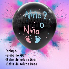 Grupo Carnavallia Globo Revelacion Genero Sexo Niña Niño Baby Shower Polvos
