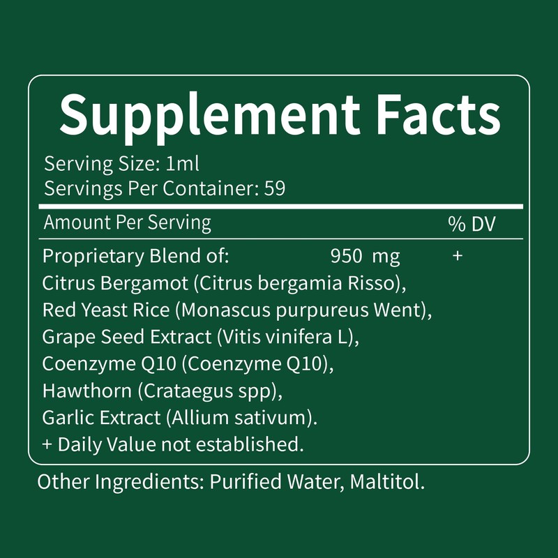DetoxenNATURE Citrus Bergamot Supplement for High Cholesterol Support, 2oz