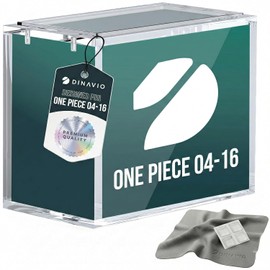 Dinavio Crafthouse One Piece Booster Box Acrylic Display Case Stackable - UV Protection with N52 Strong Magnets - Clear TCG Protector - Compatible with English One Piece OP-04 to OP-16 Booster Box