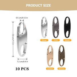 Zhouocea 10 PCS Zipper Clip Theft Deterrent Sturdy Zipper Locks Clips Zipper Clips Carabiner Clips Zipper Pull Replacement for Backpacks Camping Fishing Traveling Outdoor Sports(5 Colors)