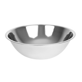 Vogue Stainless Steel Mixing Bowl 4.8 Litre, Size: 343(Dia)x110(H) mm, Flat Base for Stability, Long Lasting Stainless Steel, Stackable Design, Professional & Home Kitchen Use, GC138