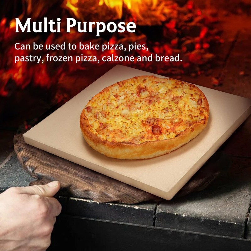 Big Horn Outdoors Pizza Stone for Oven & Grill Square