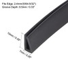 uxcell Edge Trim U Seal Extrusion, Silicone Black U Channel
