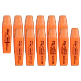 PATIKIL Orange Highlighter, 12 Pack High Lighters Highlighters No Bleeds Highliters Pens Neon Thick Cute Highlighters Bulk Clear View Bright Tip Marker for Books