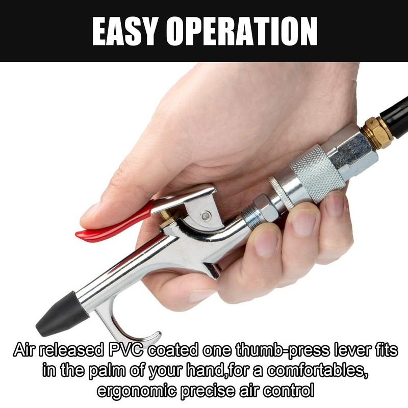 ZIMISI 2-Way Connection Air Nozzle Blow Gun Kit, Air Compressor