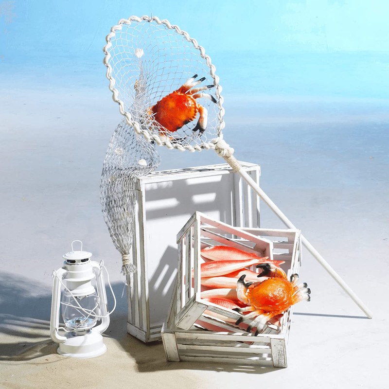 Decorative Crab 20 cm Diameter Orange 1 Piece Decoration Supplies