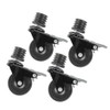 PIPE DECOR Swivel Caster Wheels for 1” Pipe (4-Pack), Casters