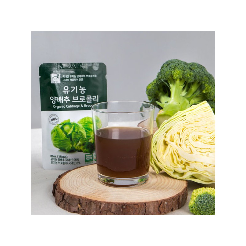 Malguneunongjang 맑은농장 유기농 양배추브로콜리 (80ml 30입 1박스) Clear Farm Organic