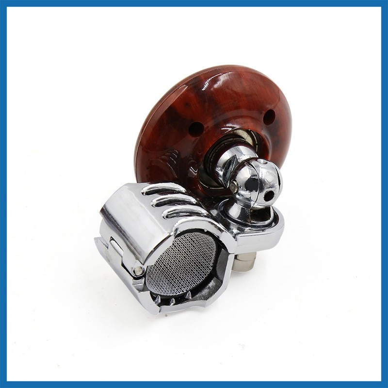 A ABSOPRO Brown Folding Steering Wheel Knob Power Handle Grip