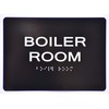 Boiler Room Sign Black (Aluminium, Black/Silver,Size 5x7) The Sensation line