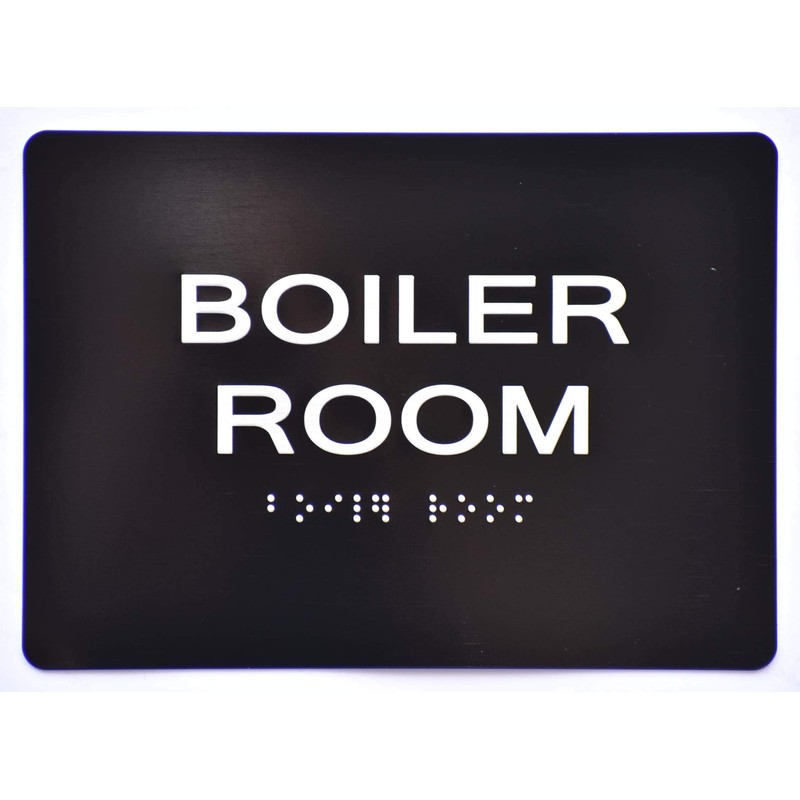 Boiler Room Sign Black (Aluminium, Black/Silver,Size 5x7) The Sensation line