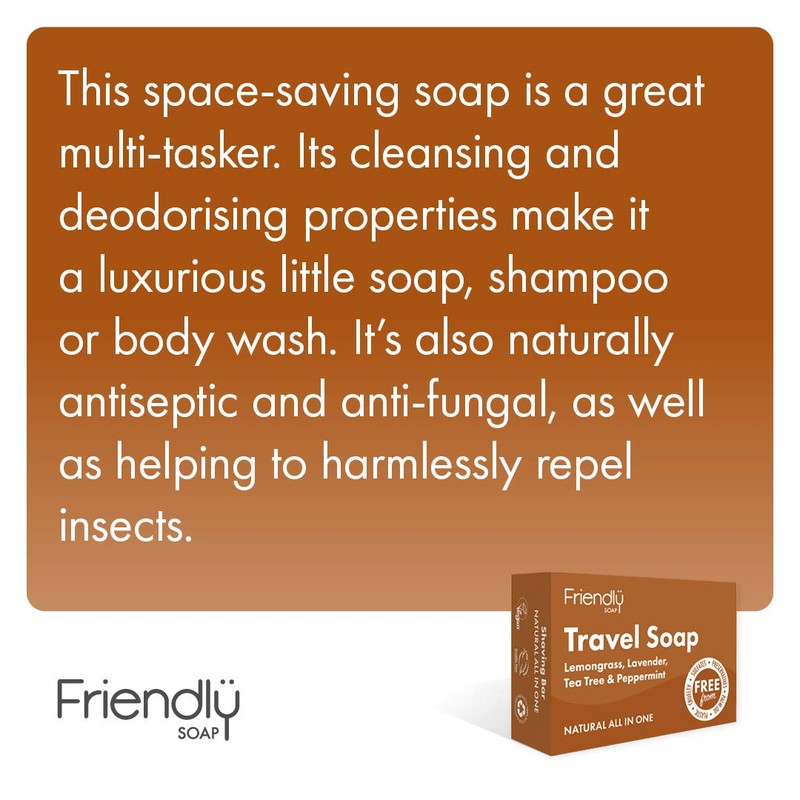 Friendly Soap Travel Soap Bar for Hair and Body (Case