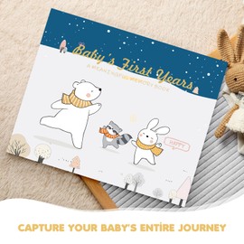 Baby Book Keepsake for Boys & Girls - Baby's First Year Book to Record Every Good Moment - Baby Memory Book for Baby Shower - Baby Milestone Book for New Parents