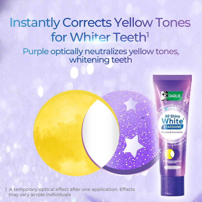DARLIE All Shiny White Starshine PURPLE CORRECTOR Toothpaste 100G -
