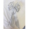 Small 5-6" Metallic Silver Wired Bow