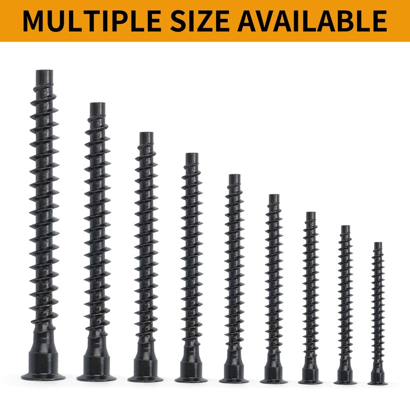 YaaYii M7 x 60mm Confirmat Screws Black 100 PCs, Hex