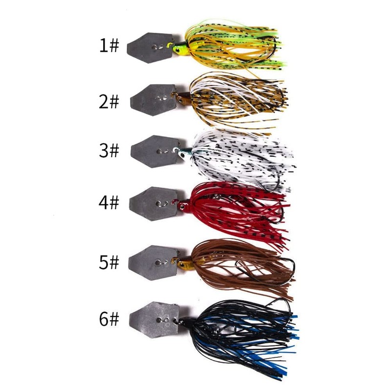 Ahvqevn 6pcs Fishing Lures, Bait Spinner Swim Flipping Blade, Salmon
