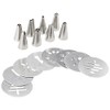 Avanti 12861 17-Piece Cookie Press and Icing Set, Silver/Black