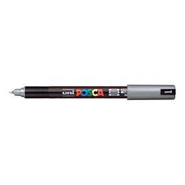 Uni Posca Marker PC-1MR Paint Glass Pen Extra Fine Bullet Tip 0.7mm Silver