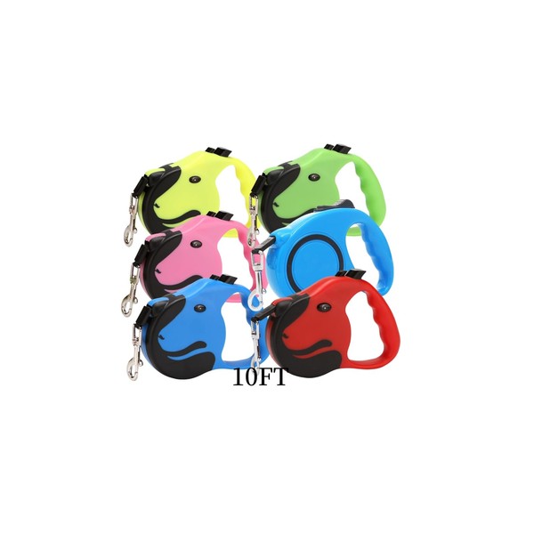 UNIQOCK 6 PCS Retractable Dog Leash,Durable and Tangle Free Pet